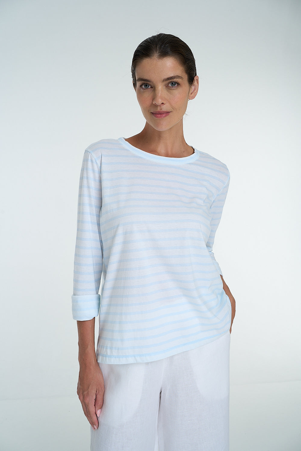 astrid fine cotton stripe t-shrit