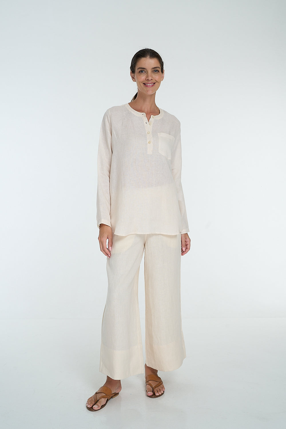 dune wide leg linen pant