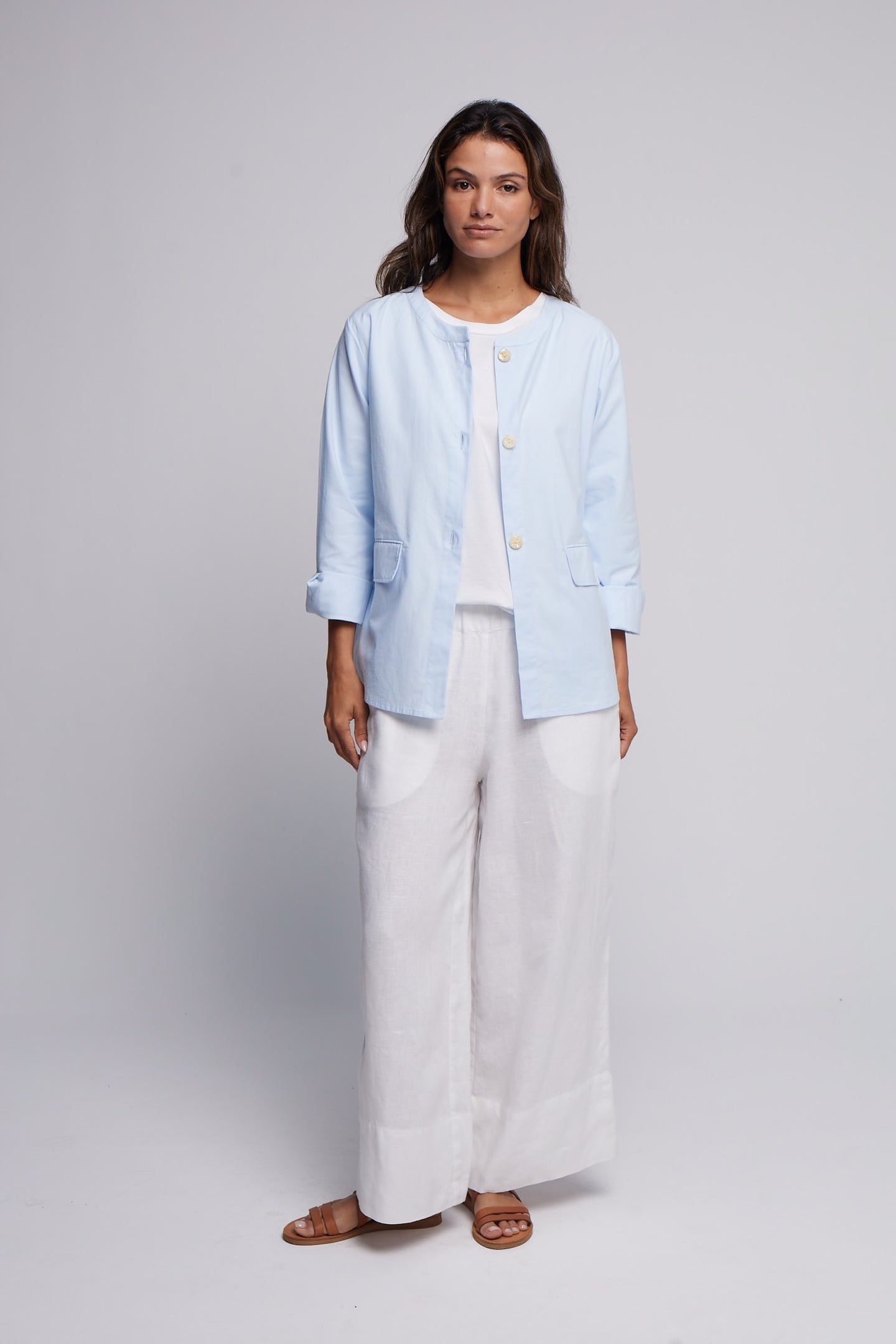 ava cotton shirt jacket