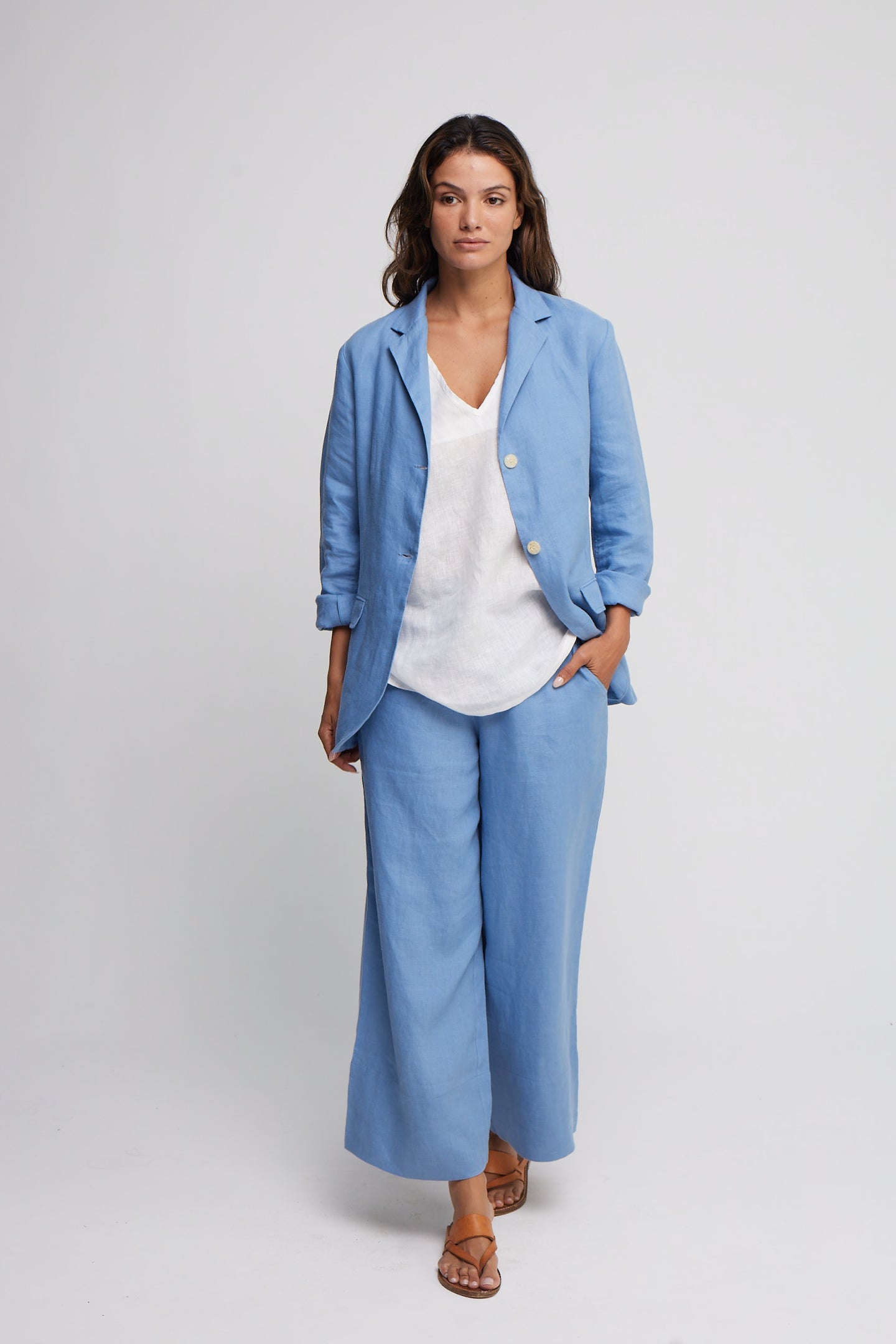 dune wide leg linen pant