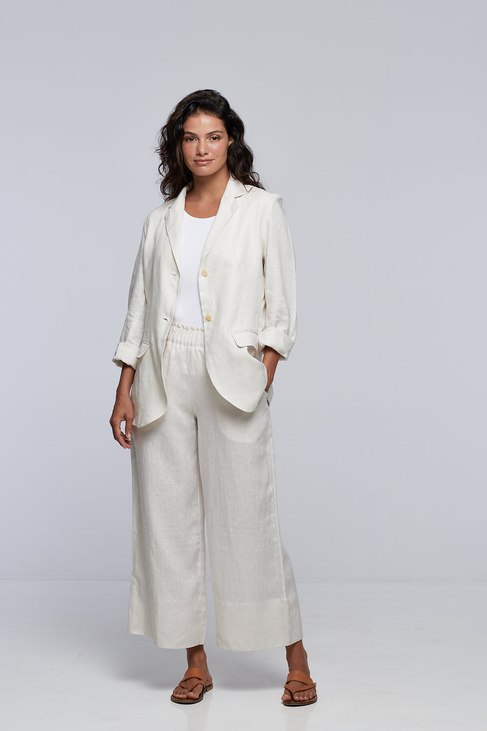 dune wide leg linen pant