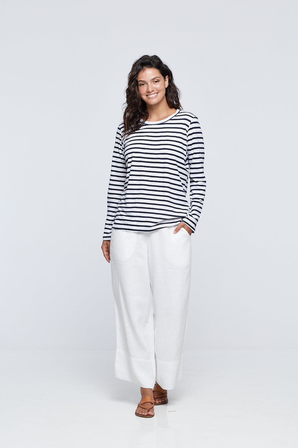 astrid fine cotton stripe t-shrit