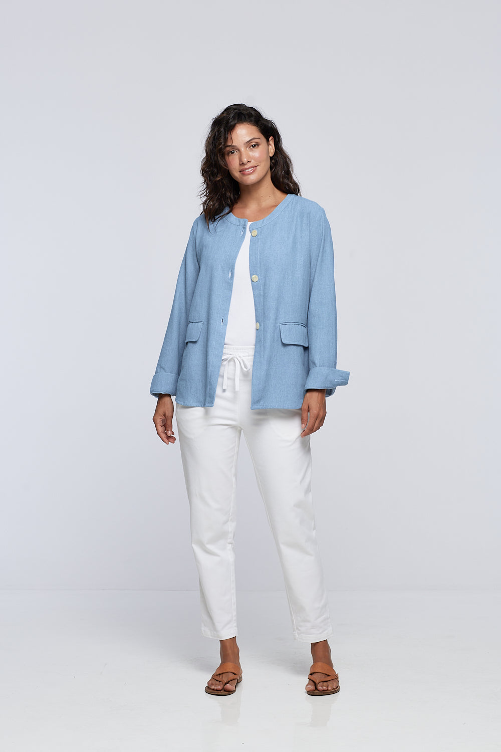 ava cotton shirt jacket